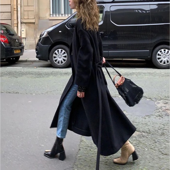 ALOHAS Black and Beige Heeled Boots - Picture 2 of 4